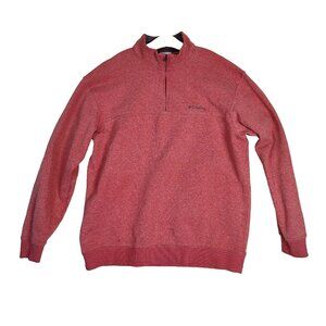 Columbia Men's 1/4 Zip Pullover Sweatshirt Size XL Red Orange